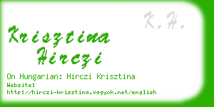 krisztina hirczi business card
